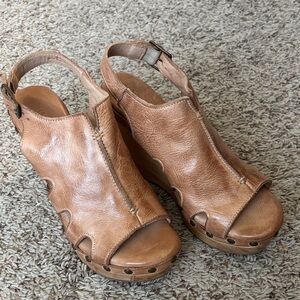 Bed Stu Women's Tan Leather Slingback Sandals